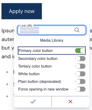 Upgrade Rich Text editor button toggle