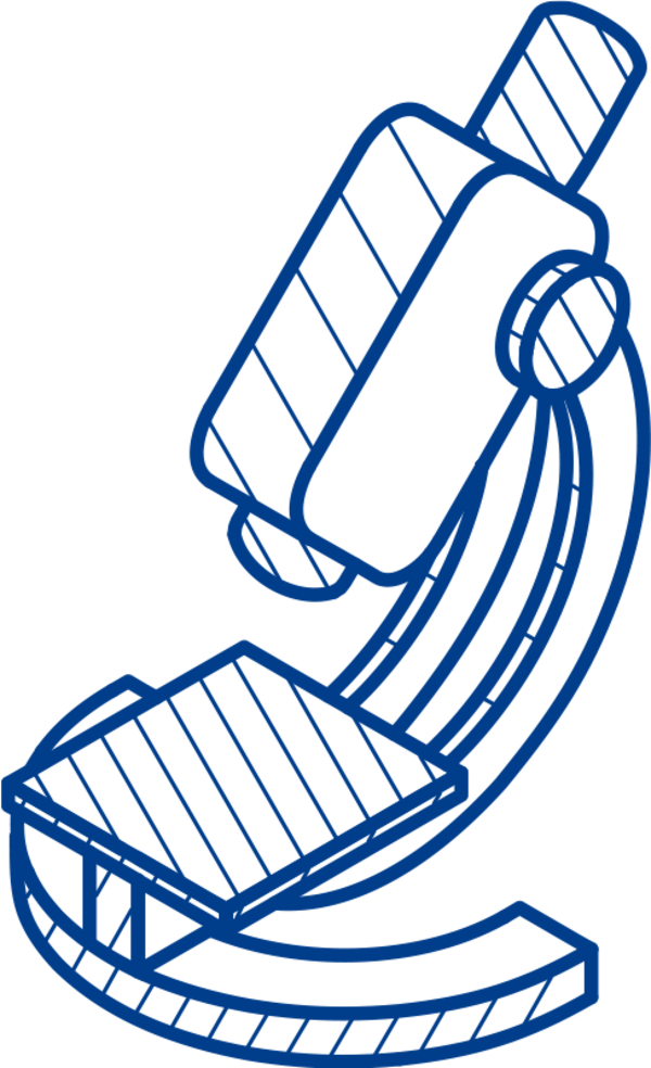 Isometric graphic of a microscope